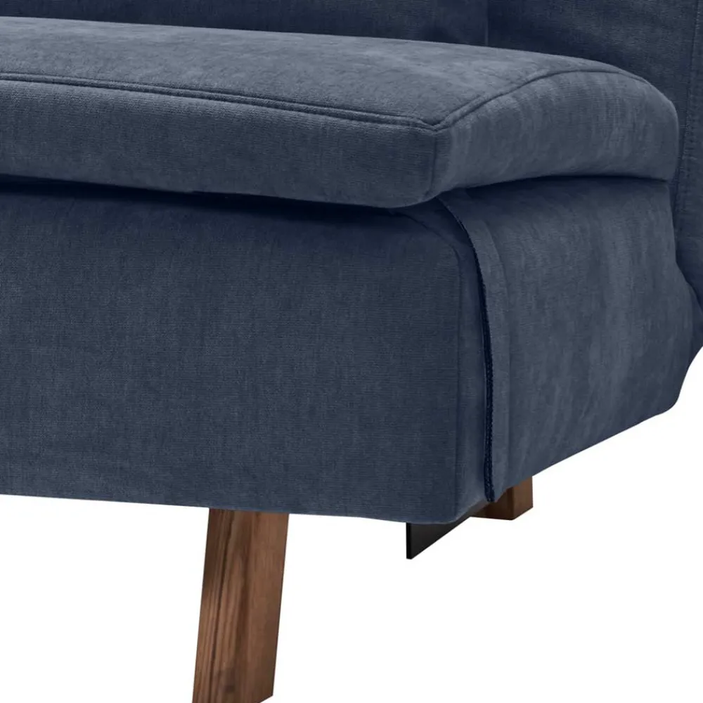 Wohnen Betten|Sofas<Bettcouch in Dunkelblau mit Eiche - Mattys