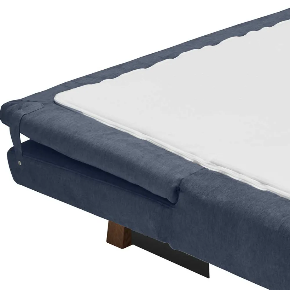 Wohnen Betten|Sofas<Bettcouch in Dunkelblau mit Eiche - Mattys