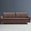 Wohnen Sofas<Bettcouch in Dunkelbraun mit Eiche - Conpact