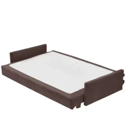 Wohnen Sofas<Bettcouch in Dunkelbraun mit Eiche - Conpact