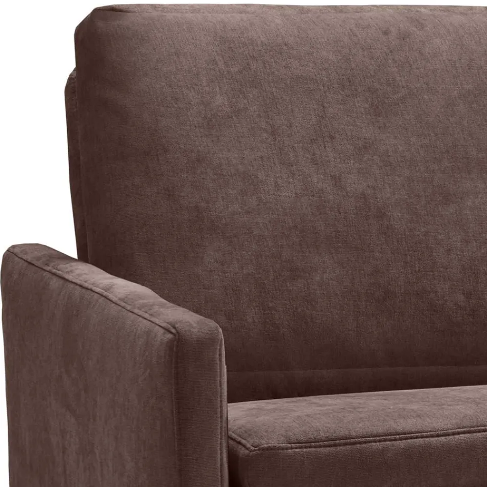 Wohnen Sofas<Bettcouch in Dunkelbraun mit Eiche - Conpact