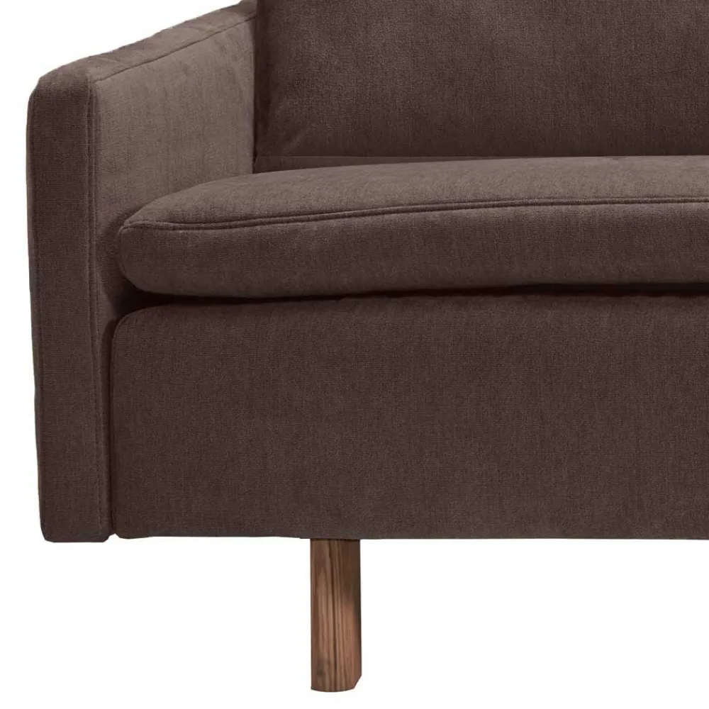 Wohnen Sofas<Bettcouch in Dunkelbraun mit Eiche - Conpact
