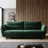 Wohnen Sofas<Bettcouch in Dunkelgrün Samtbezug - Major