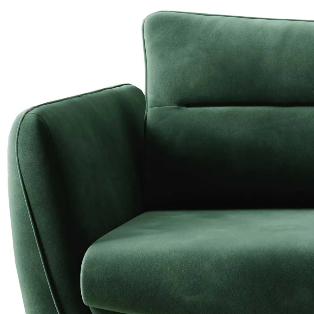 Wohnen Sofas<Bettcouch in Dunkelgrün Samtbezug - Major