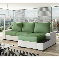 Wohnen Sofas<Bettcouch in Hellgrün und Weiß - Toskana