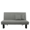 Wohnen Sofas<Bettcouch ohne Armlehnen in Hellgrau Stoff - Mariolina