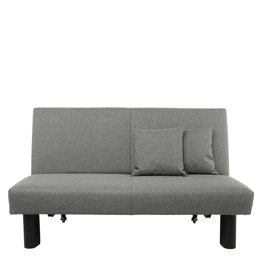 Wohnen Sofas<Bettcouch ohne Armlehnen in Hellgrau Stoff - Mariolina