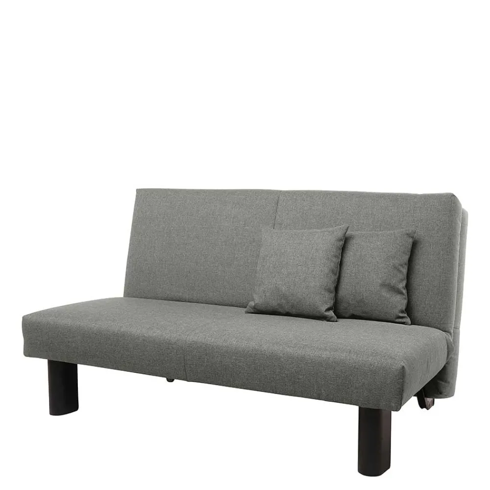 Wohnen Sofas<Bettcouch ohne Armlehnen in Hellgrau Stoff - Mariolina