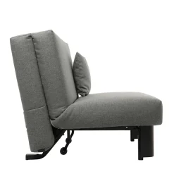 Wohnen Sofas<Bettcouch ohne Armlehnen in Hellgrau Stoff - Mariolina