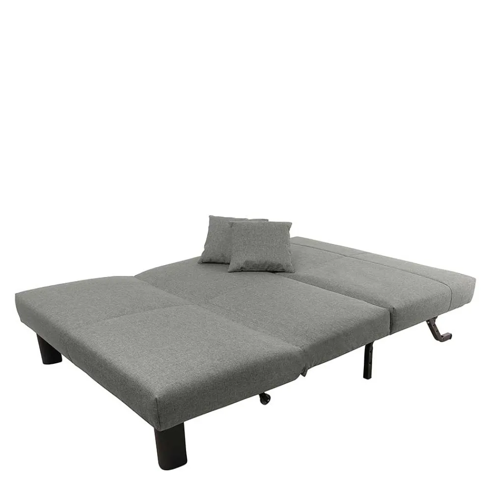 Wohnen Sofas<Bettcouch ohne Armlehnen in Hellgrau Stoff - Mariolina