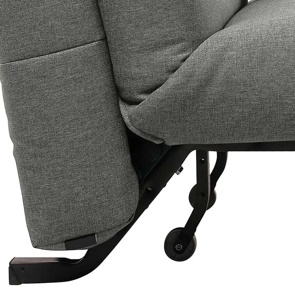 Wohnen Sofas<Bettcouch ohne Armlehnen in Hellgrau Stoff - Mariolina