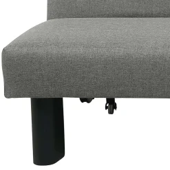 Wohnen Sofas<Bettcouch ohne Armlehnen in Hellgrau Stoff - Mariolina