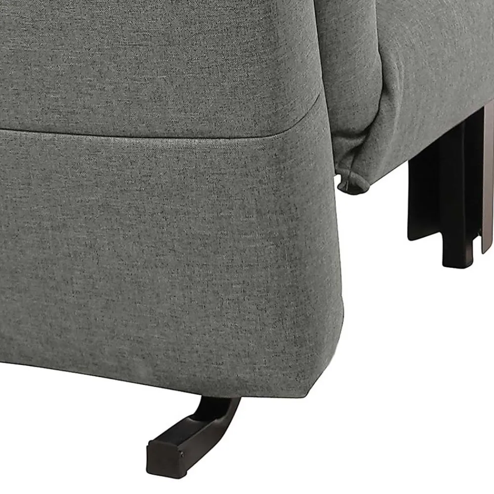 Wohnen Sofas<Bettcouch ohne Armlehnen in Hellgrau Stoff - Mariolina