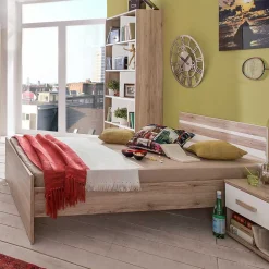Wohnen Betten<Bettgestell in Holzoptik Eiche San Remo - Folio