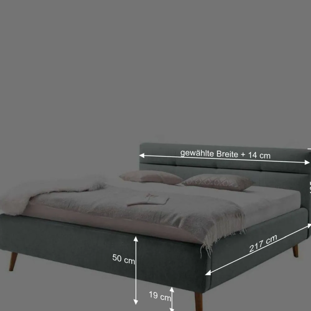 Wohnen Betten<Bettkasten Polsterbett in Beige & Eiche - Stroy