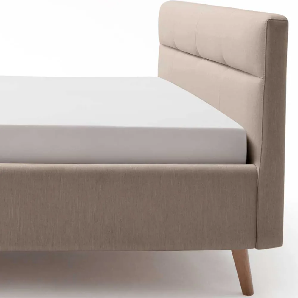 Wohnen Betten<Bettkasten Polsterbett in Beige & Eiche - Stroy