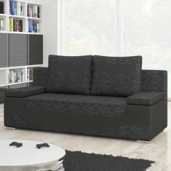 Wohnen Sofas<Bettsofa in Dunkelgrau Material Mix - Classic