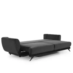 Wohnen Betten|Sofas<Bettsofa in Grau Stoff in Vintage Optik - Salcina