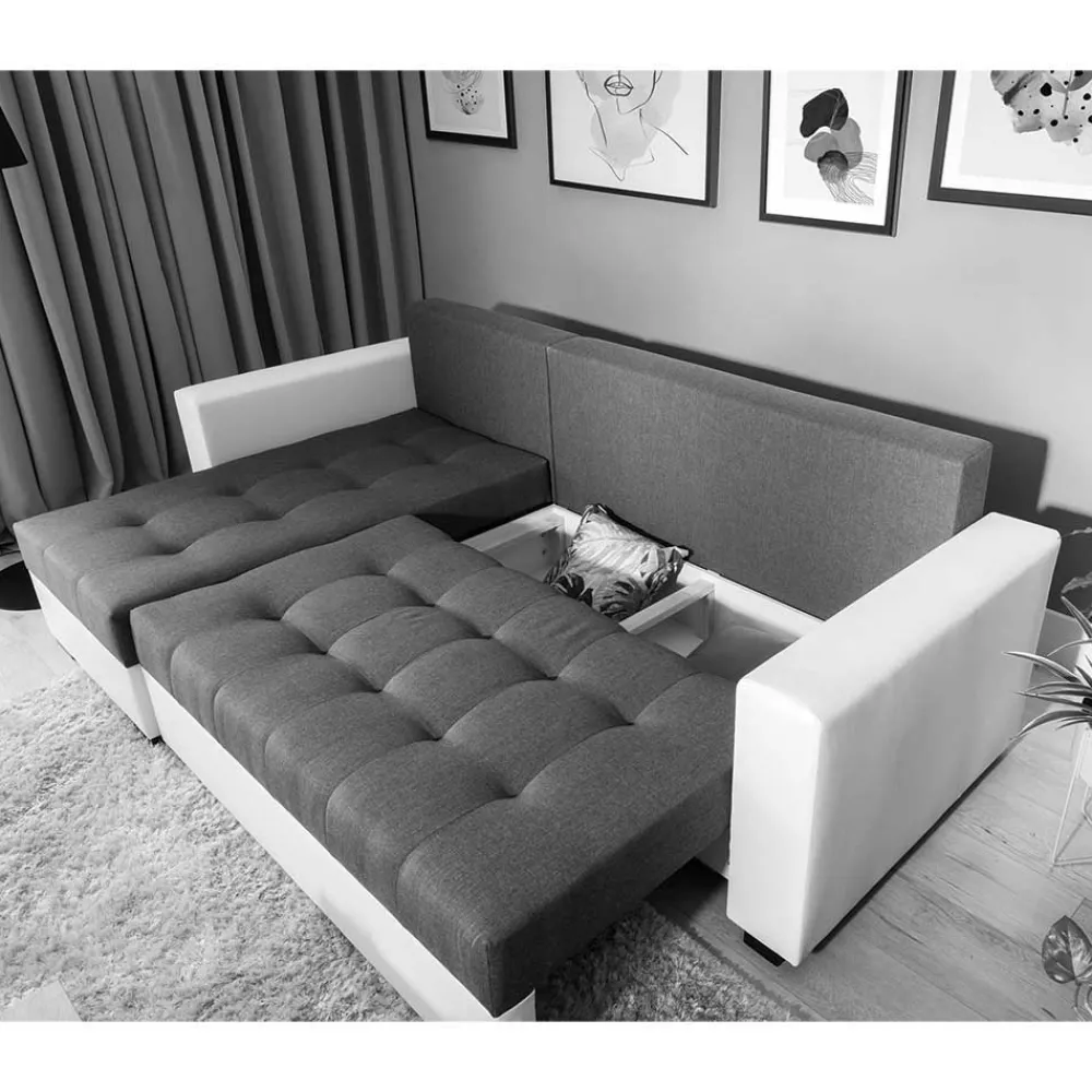 Wohnen Betten|Sofas<Bettsofa in Schwarzbraun Stoffbezug - Zyret