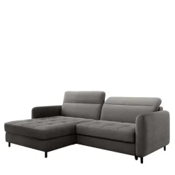 Wohnen Sofas<Bettsofa L-Couch in Grau Samtbezug - Lionel