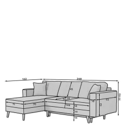 Wohnen Betten|Sofas<Bettsofa Polsterecke in Oliv Grün - Joshua