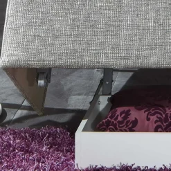 Wohnen Sofas|Betten<Bettsofa zum Ausklappen in hellem Silbergrau - Tropez