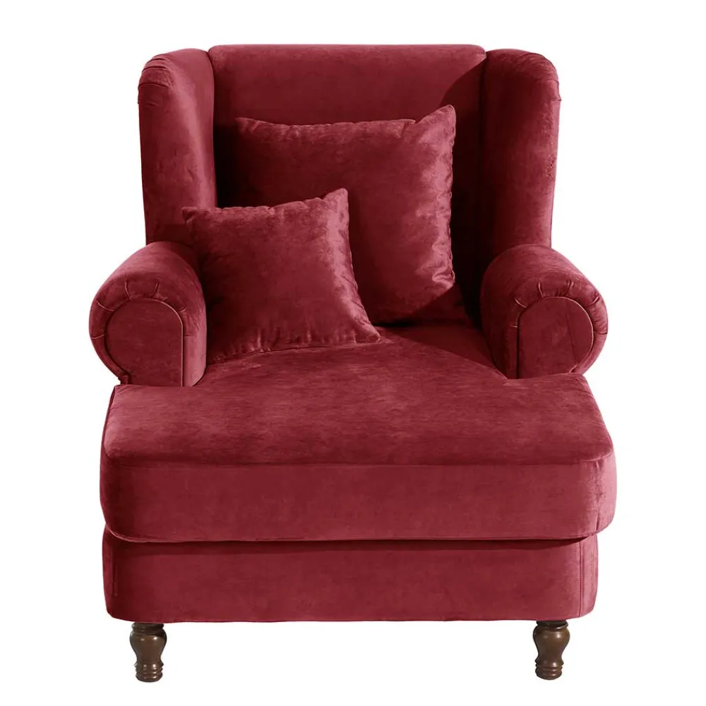 Wohnen Sessel<Big Sessel in Rot Samtvelours - Simple