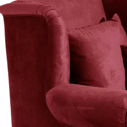 Wohnen Sessel<Big Sessel in Rot Samtvelours - Simple