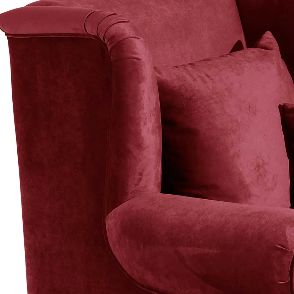 Wohnen Sessel<Big Sessel in Rot Samtvelours - Simple