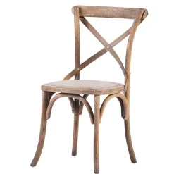 Wohnen Stühle<Bistro Landhaus Stuhl aus Eiche Grey Wash - Rosalino