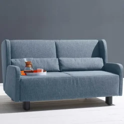 Wohnen Betten|Sofas<Blaue Bettcouch mit Rücken Klappmechanik - Arenz
