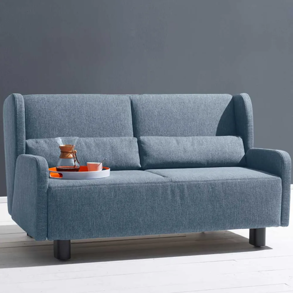 Wohnen Betten|Sofas<Blaue Bettcouch mit Rücken Klappmechanik - Arenz