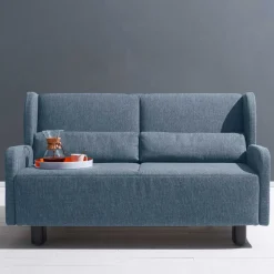 Wohnen Betten|Sofas<Blaue Bettcouch mit Rücken Klappmechanik - Arenz