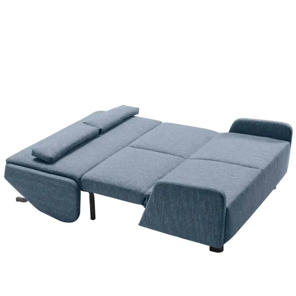 Wohnen Betten|Sofas<Blaue Bettcouch mit Rücken Klappmechanik - Arenz