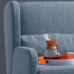 Wohnen Betten|Sofas<Blaue Bettcouch mit Rücken Klappmechanik - Arenz