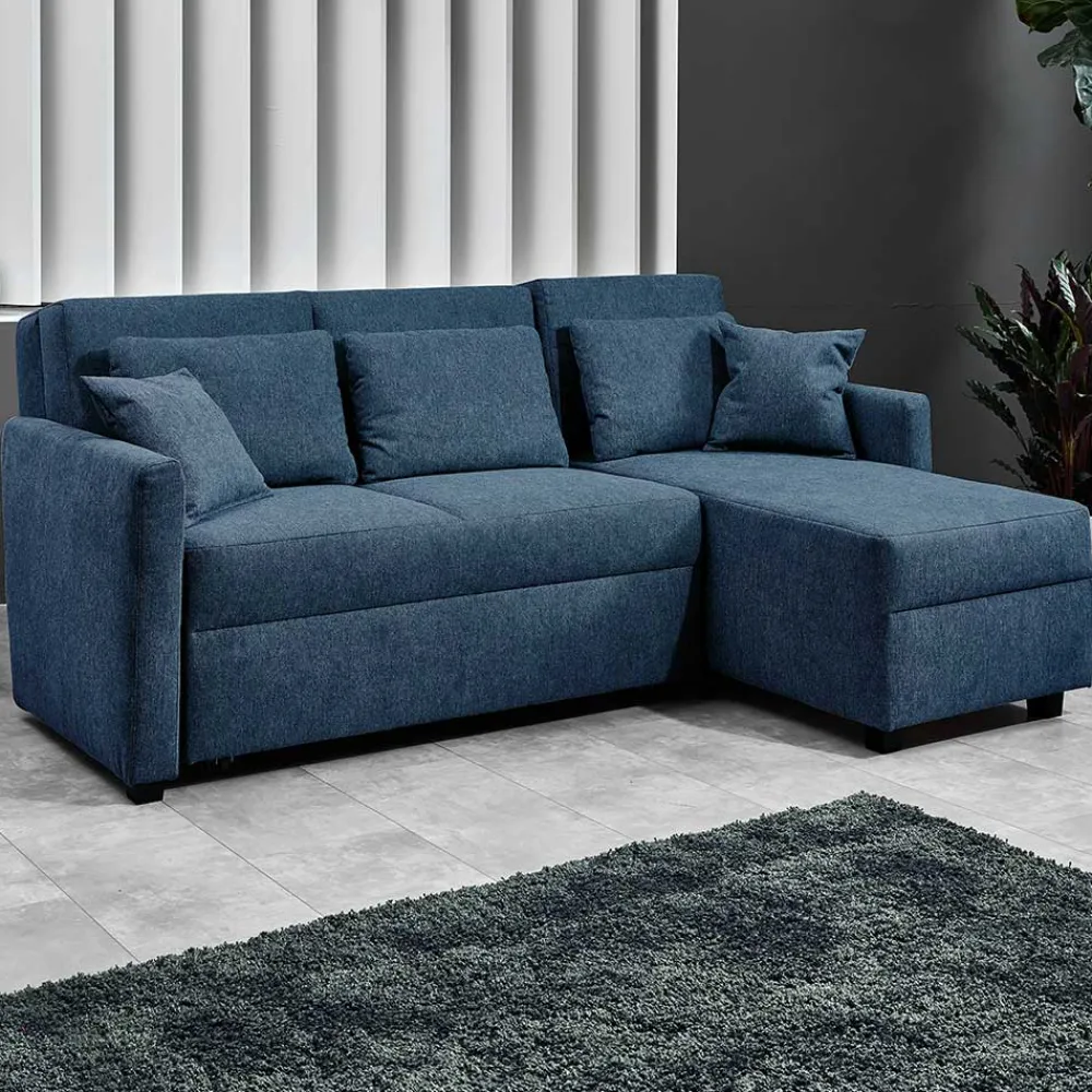 Wohnen Betten|Sofas<Blaue Funktionsecke mit Bettkasten - Buleta