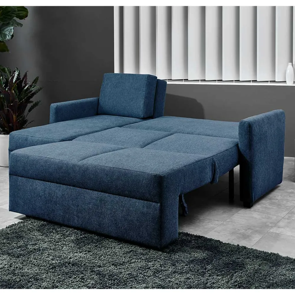 Wohnen Betten|Sofas<Blaue Funktionsecke mit Bettkasten - Buleta