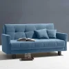 Wohnen Sofas<Blaue Klappcouch mit Stoffbezug Flachgewebe - Lech