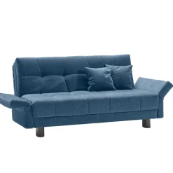Wohnen Sofas<Blaue Klappcouch mit Stoffbezug Flachgewebe - Lech