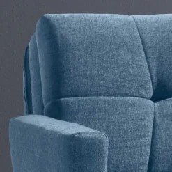 Wohnen Sofas<Blaue Klappcouch mit Stoffbezug Flachgewebe - Lech