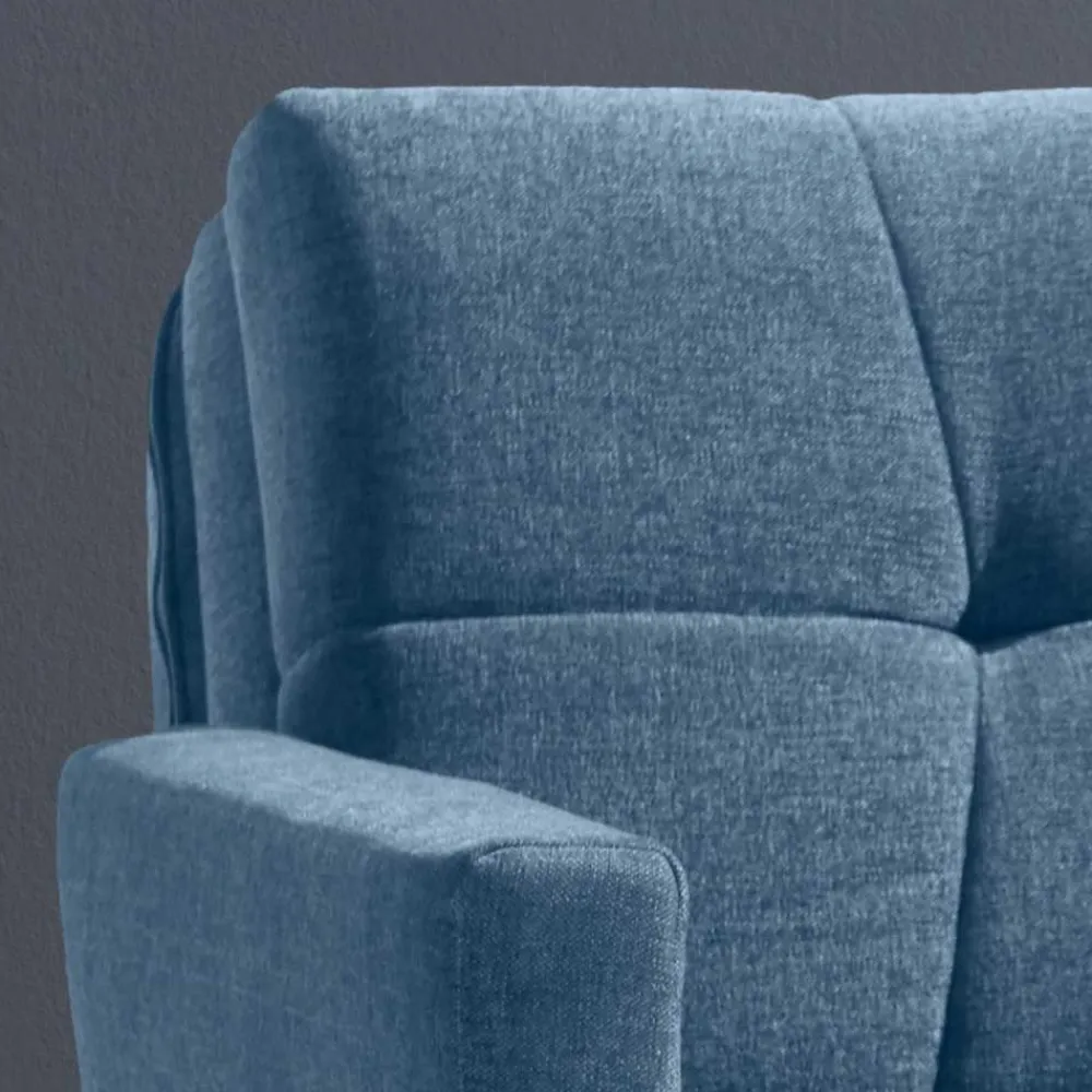 Wohnen Sofas<Blaue Klappcouch mit Stoffbezug Flachgewebe - Lech