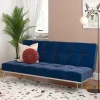 Wohnen Sofas<Blaue Schlafcouch mit Samt Bezug - Otrando