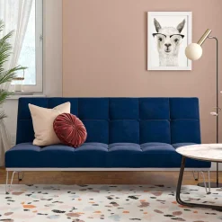 Wohnen Sofas<Blaue Schlafcouch mit Samt Bezug - Otrando