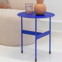 Wohnen Tische<Blauer Beistelltisch aus Stahl - Tegal