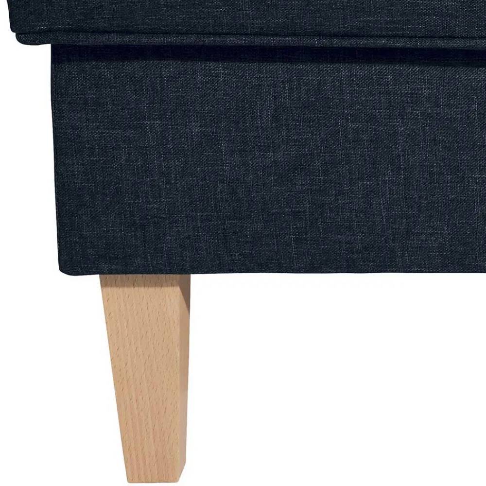 Wohnen Sessel<Blauer Ohrensessel mit Buche Beinen - Mag