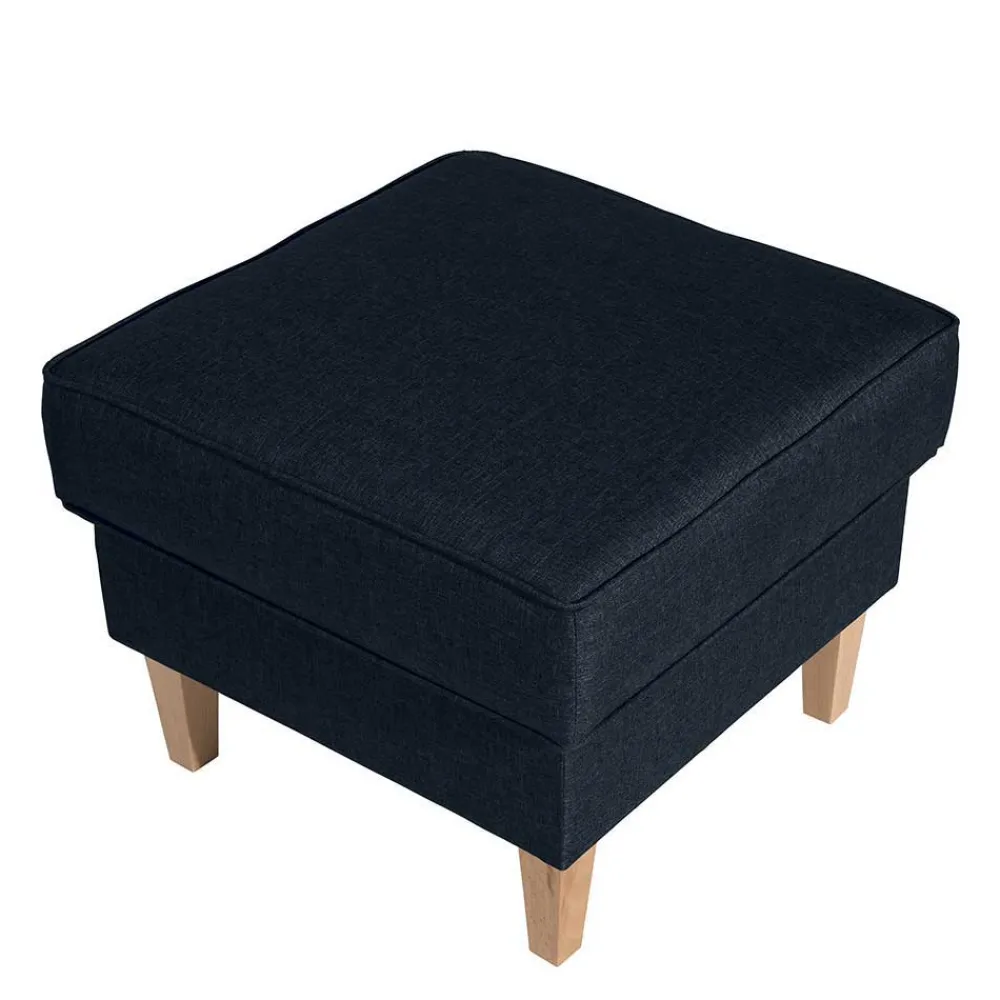 Wohnen Sessel<Blauer Ohrensessel mit Buche Beinen - Mag