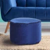 Wohnen Hocker<Blauer Samt Pouf in runder Form - Briotova