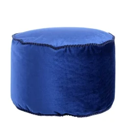 Wohnen Hocker<Blauer Samt Pouf in runder Form - Briotova