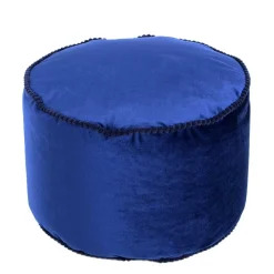 Wohnen Hocker<Blauer Samt Pouf in runder Form - Briotova