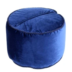 Wohnen Hocker<Blauer Samt Pouf in runder Form - Briotova